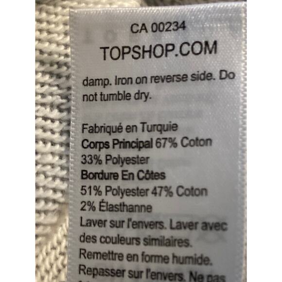 TOPSHOP Streetwear Long Sleeve Sweatshirt Hoodie Mini Dress Sz 8 in Grey NWT - Picture 7 of 7